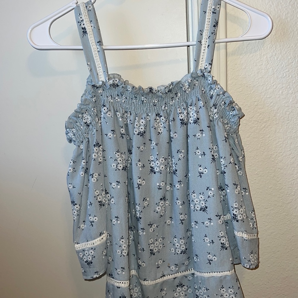 Baby Blue Floral Top